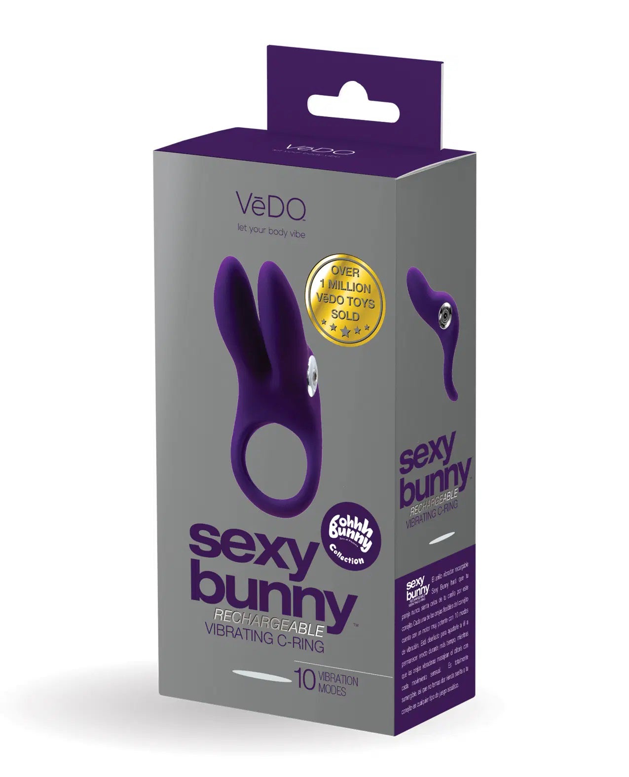 Sexy Bunny Rechargeable Ring - Deep Purple