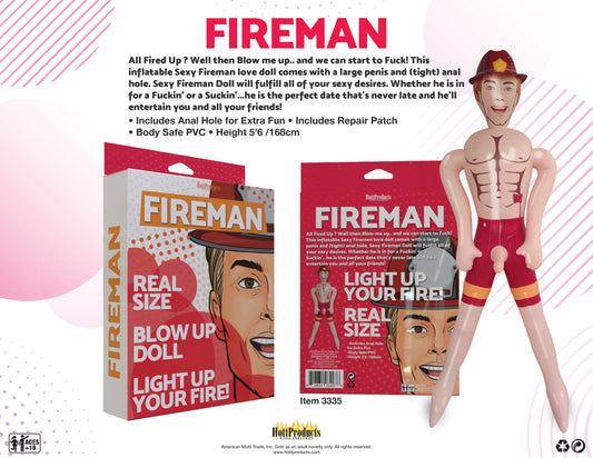 Fireman - Inflatable Party Doll HTP3335