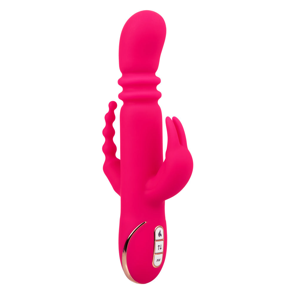 Jack Rabbit Signature Heated Silicone Triple  Fantasy Rabbit - Pink SE0609903