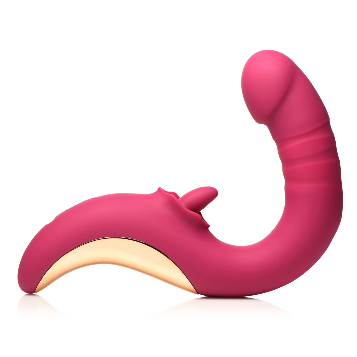 Tease and Please Thrusting and Licking Vibrator -  Fuchsia INM-AH437