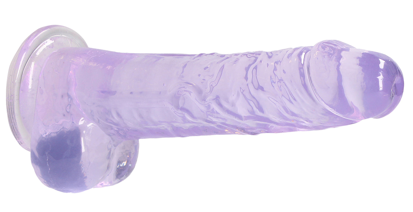 8 Inch Realistic Dildo With Balls - Purple