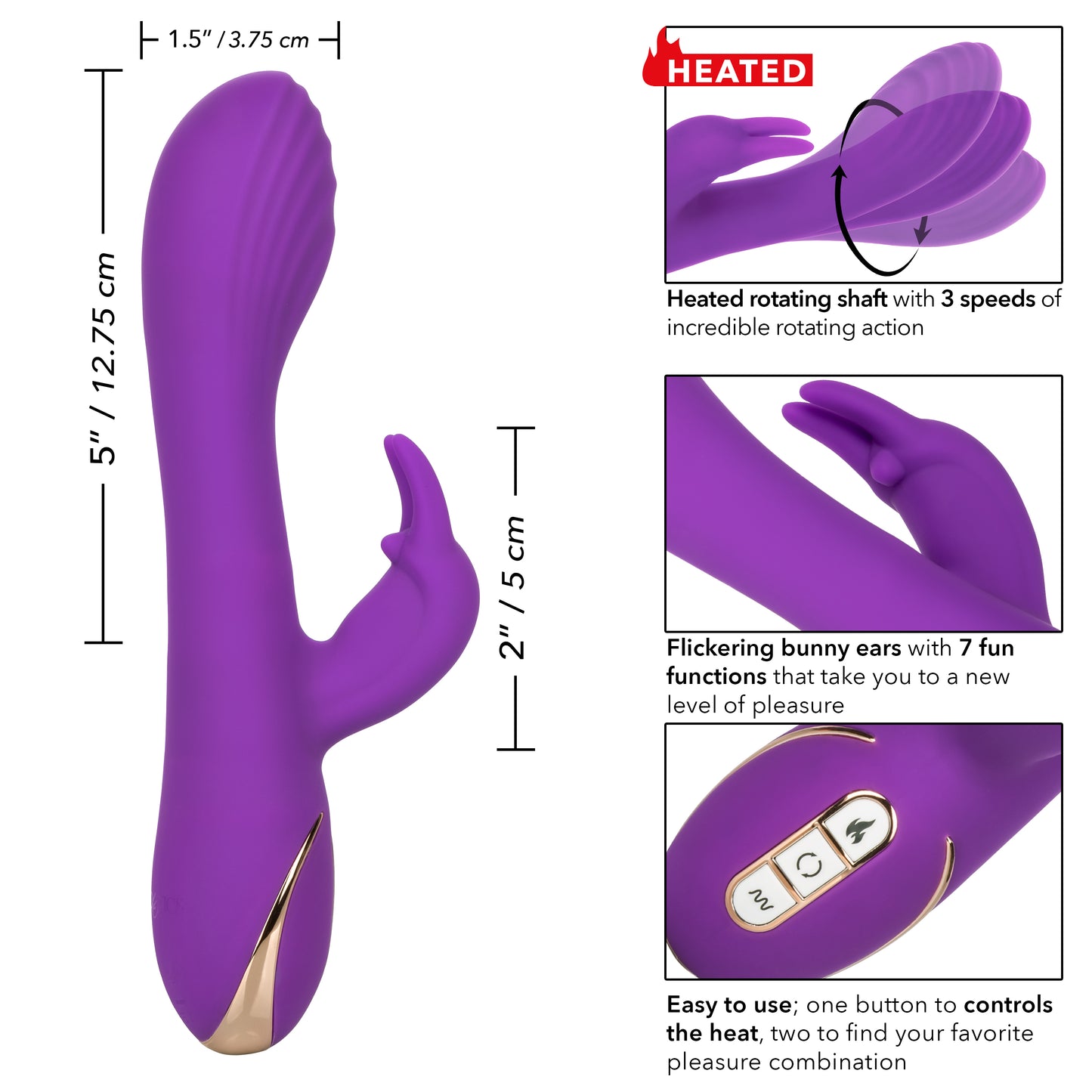 Jack Rabbit Signature Heated Silicone Rotating G  Rabbit