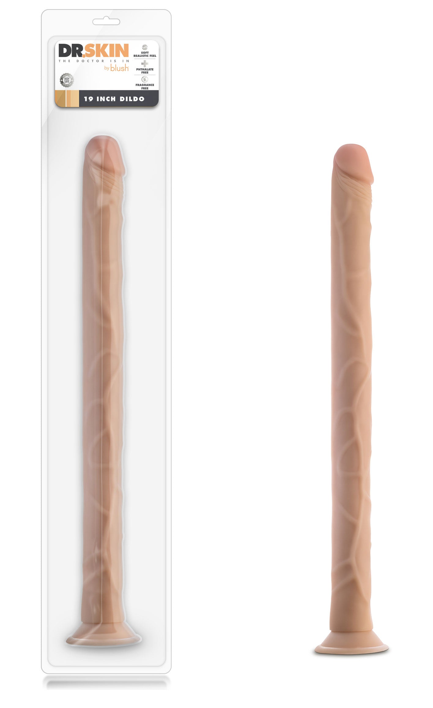 Dr. Skin - 19 Inch Dildo - Beige