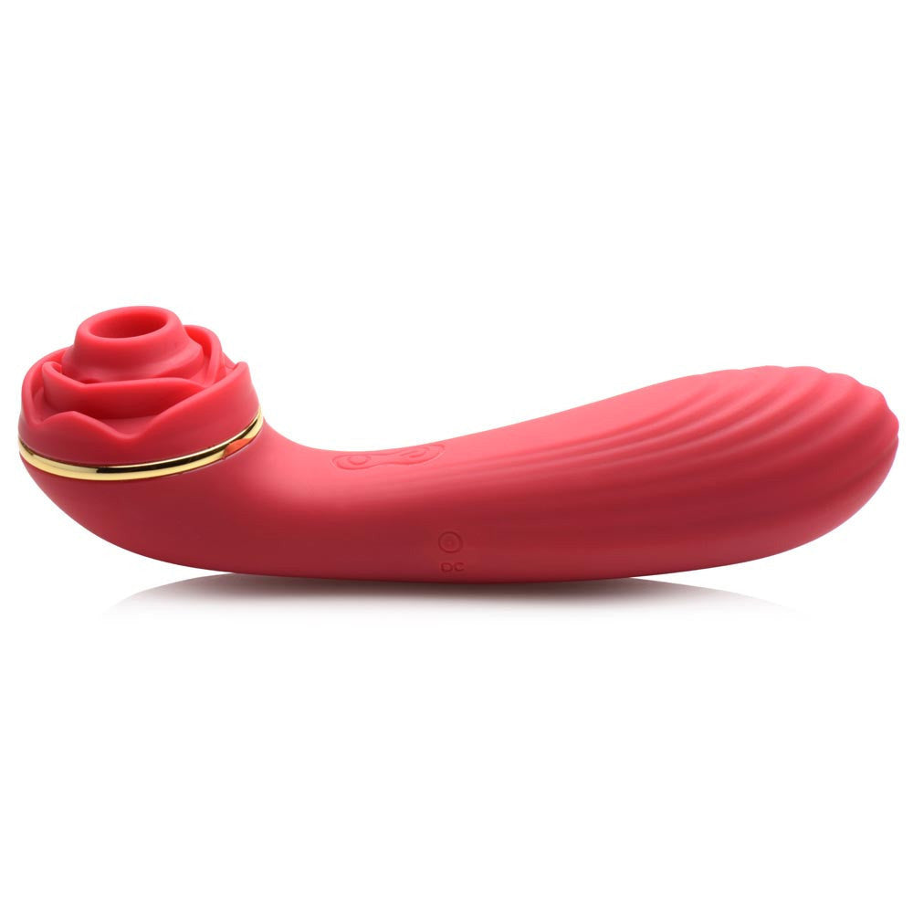 Bloomgasm Passion Petals 10x Suction Rose Vibrator - Red