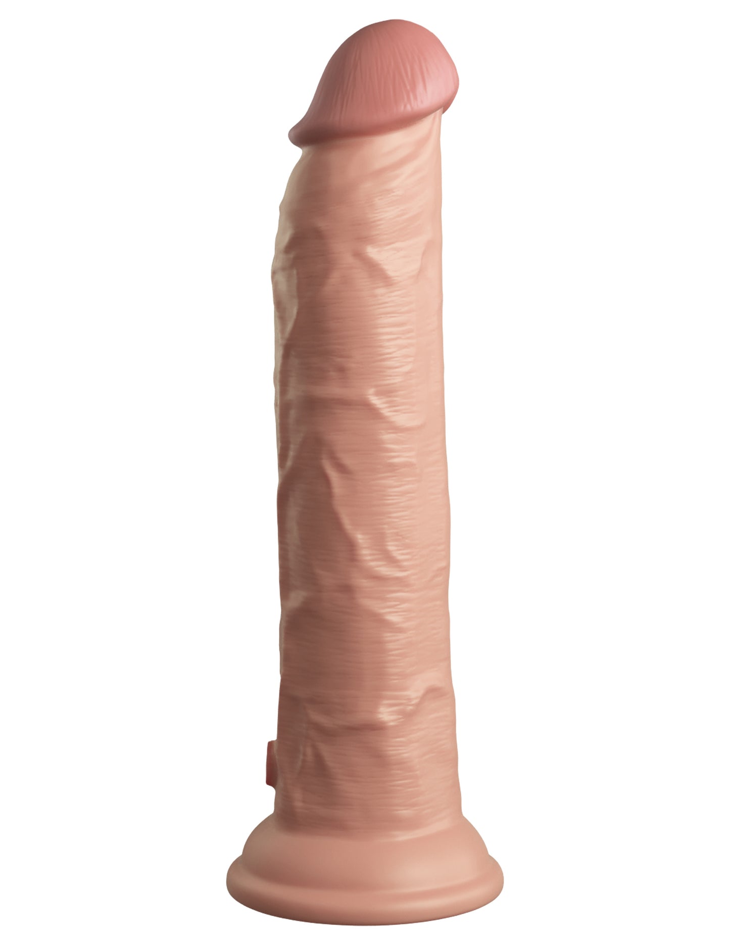 King Cock Elite 9 Inch Vibrating Silicone Dual  Density Cock With Remote - Light