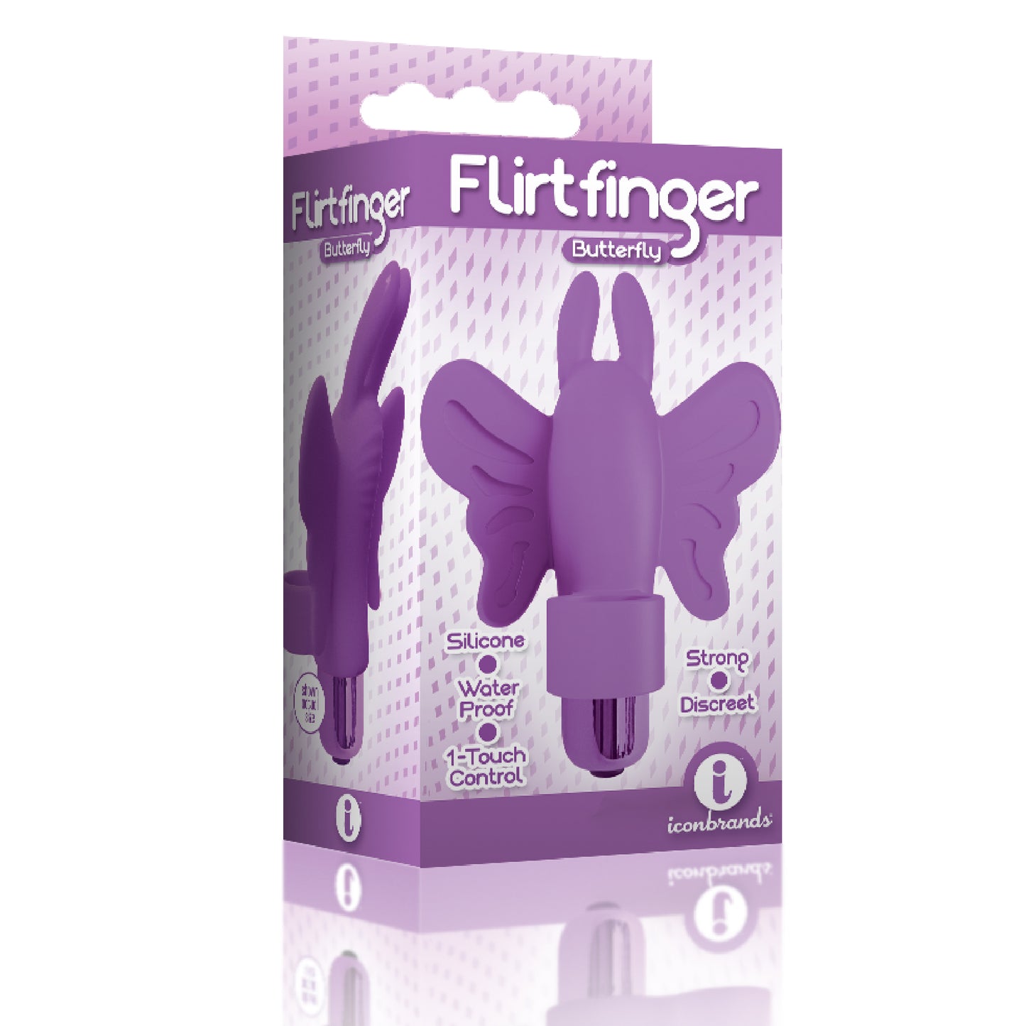 The 9's Flirt Finger Butterfly Finger Vibrator - Purple