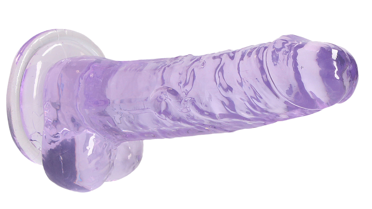 7 Inch Realistic Dildo With Balls - Purple