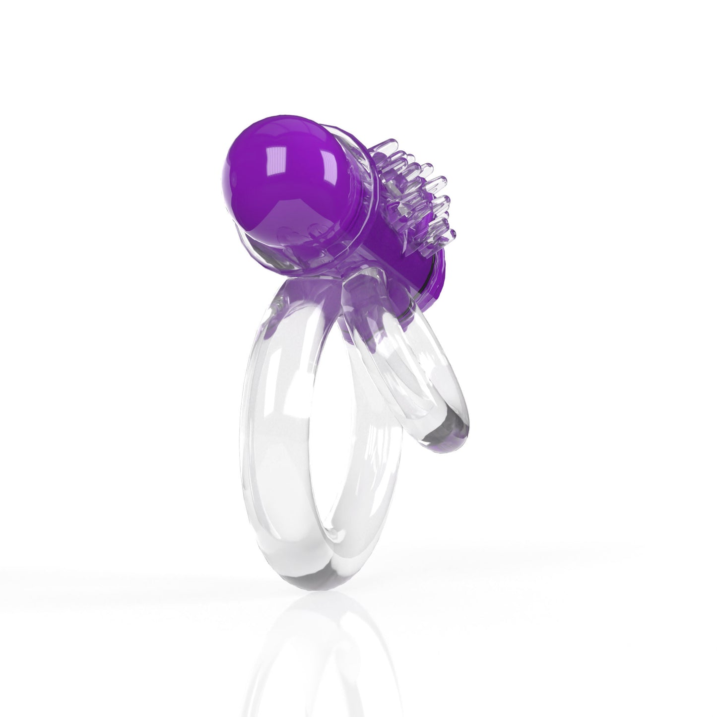 Screaming O 4t - Double O 6 Super Powered   Vibrating Double Ring - Grape