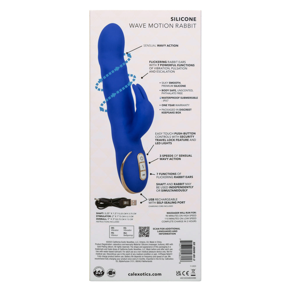 Jack Rabbit Signature Silicone Wave Motion Rabbit  - Blue