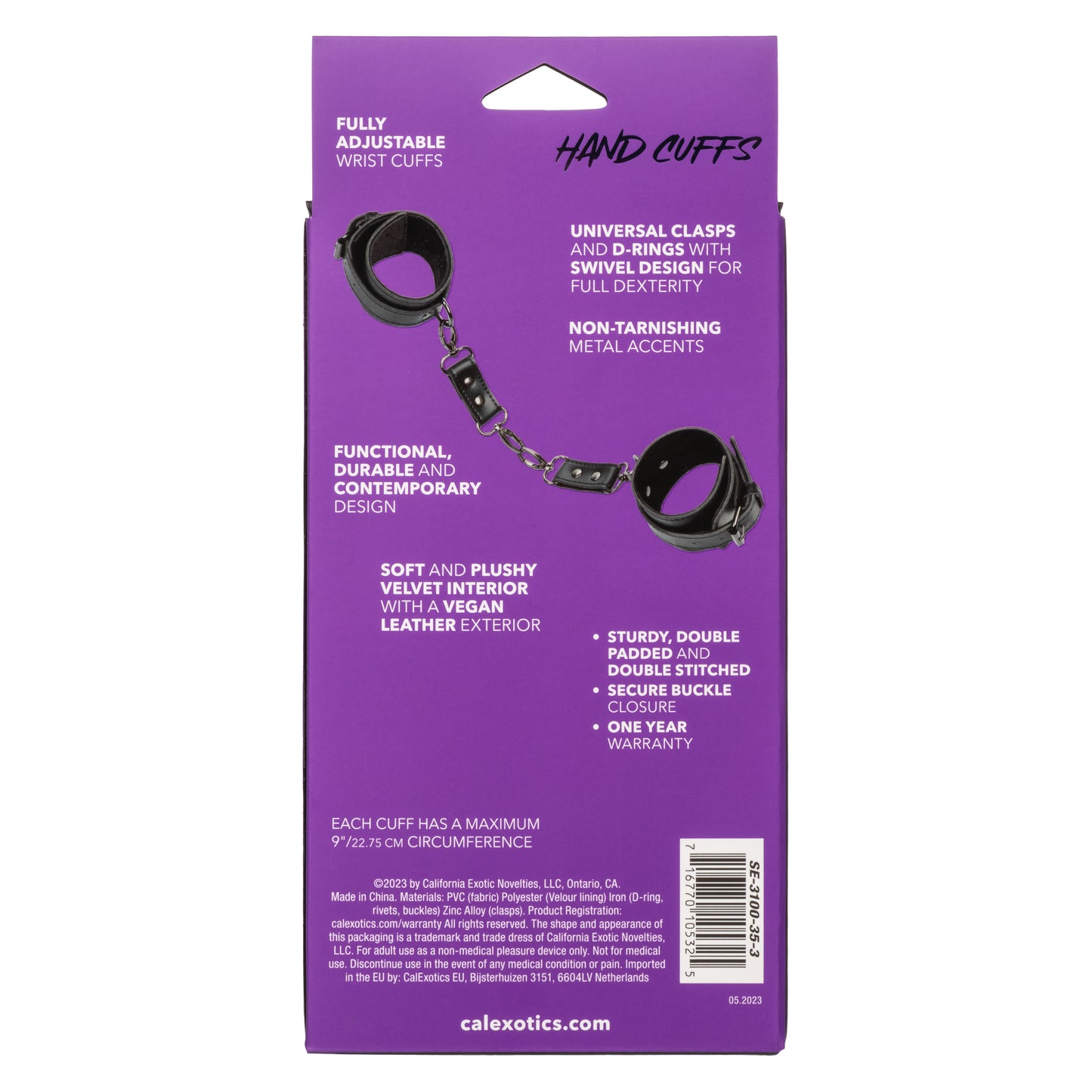 Euphoria Collection Hand Cuffs - Black