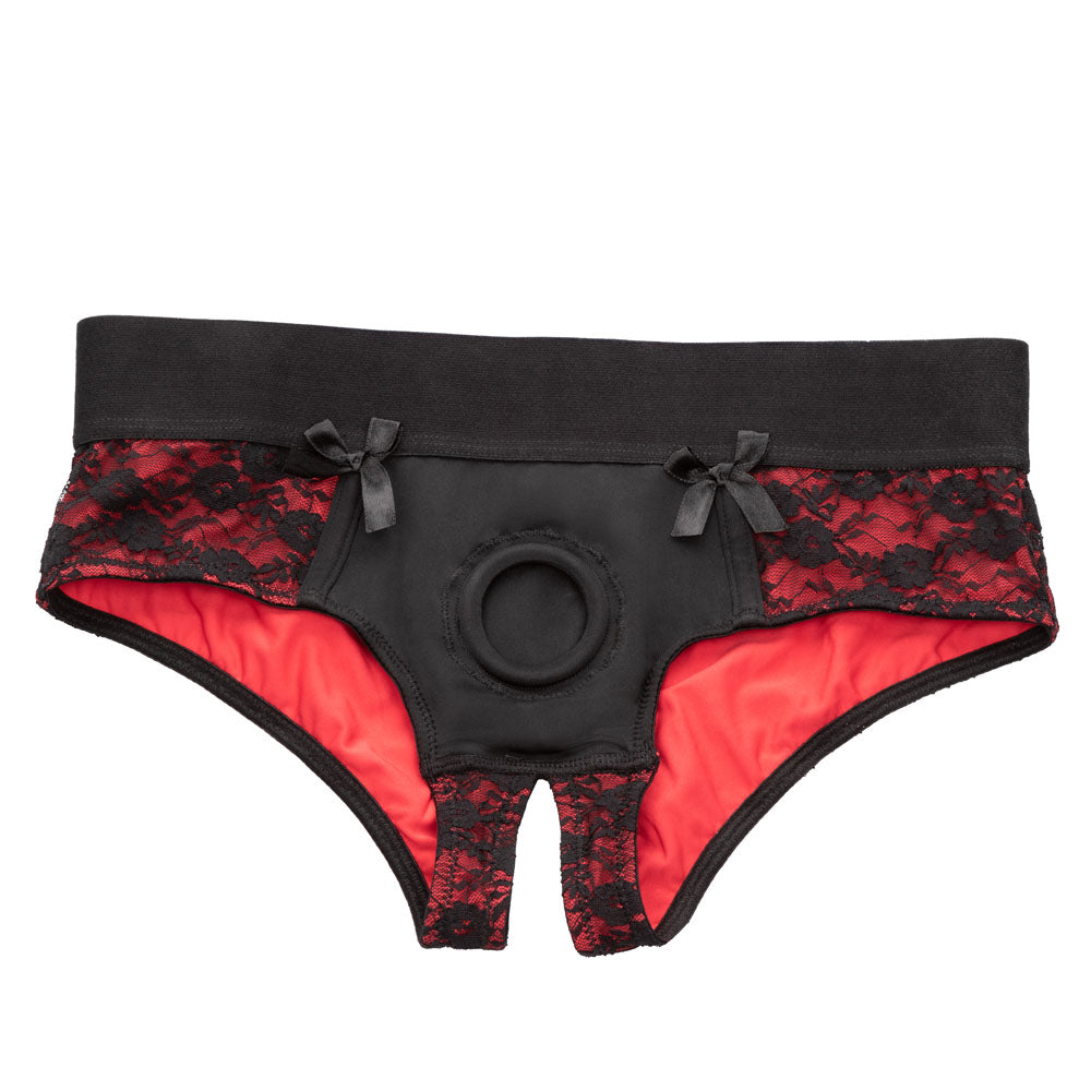 Scandal Crotchless Pegging Panty Set - L/xl