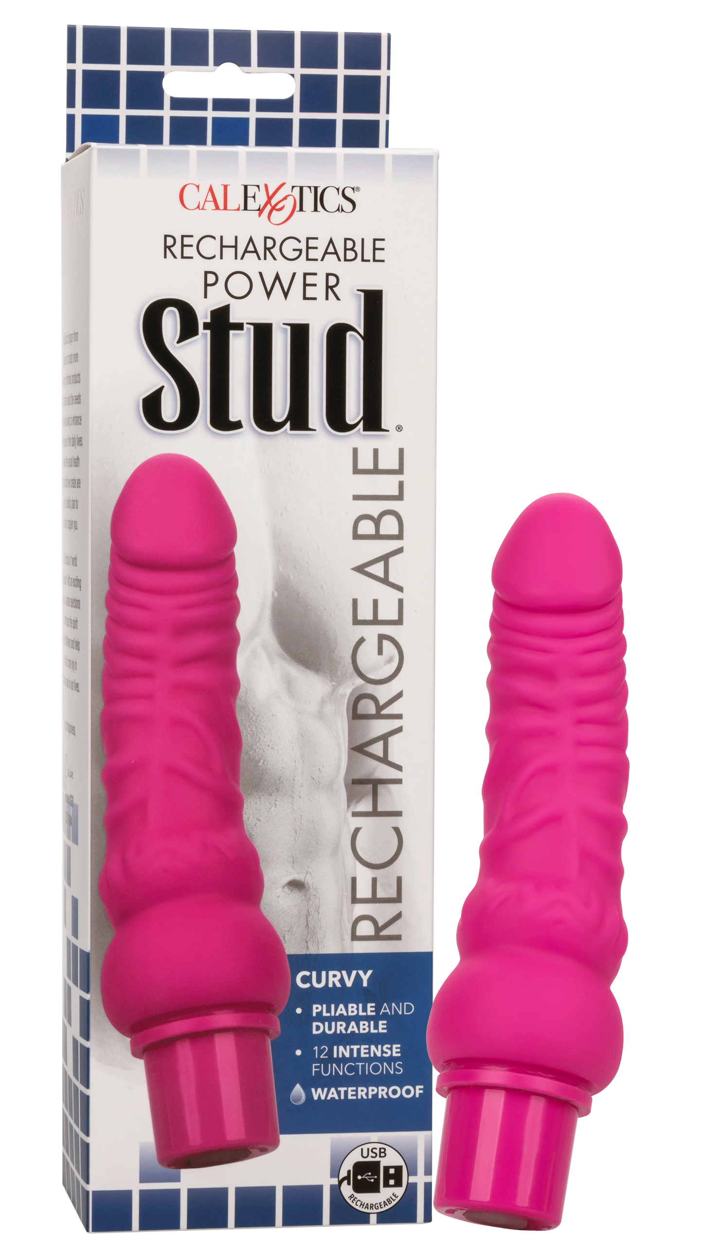 Rechargeable Power Stud Curvy - Pink