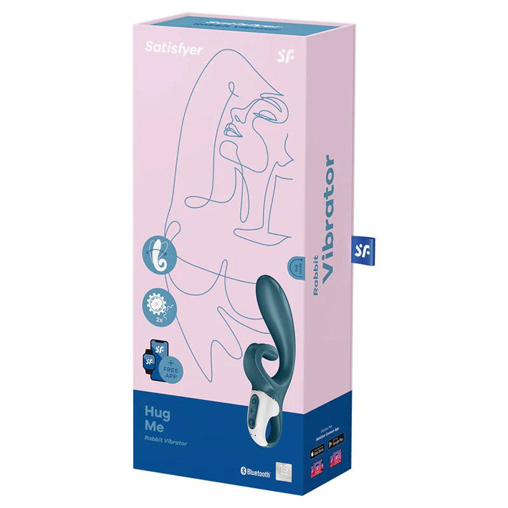 Hug Me - Rabbit Vibrator - Grey/blue