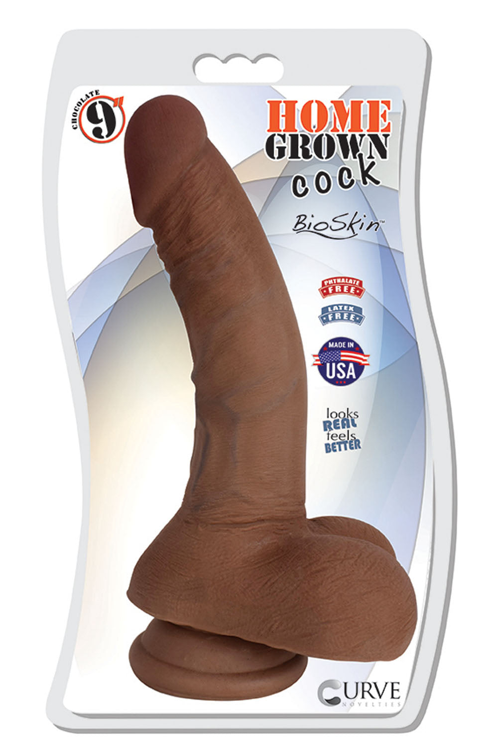 9 Inch Home Grown Cock - Chocolate