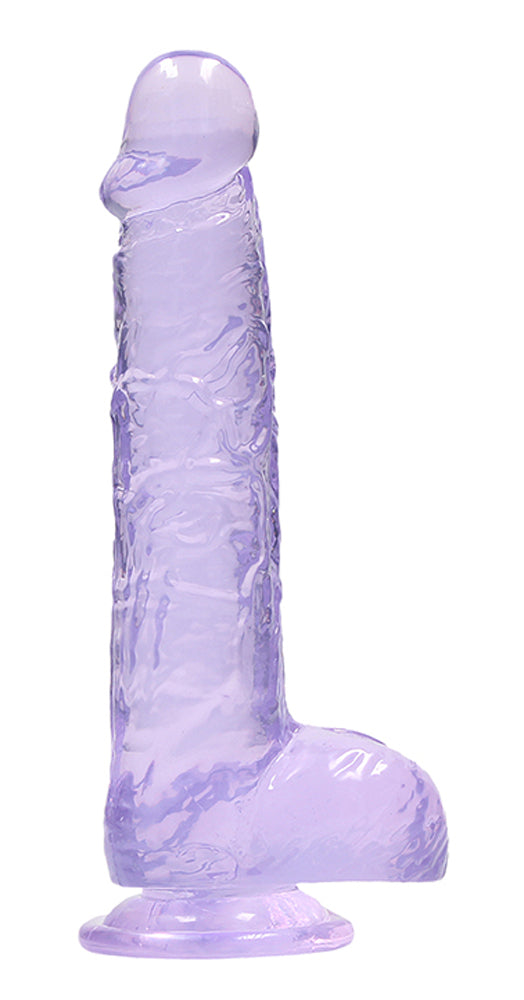 6 Inch Realistic Dildo With Balls - Purple