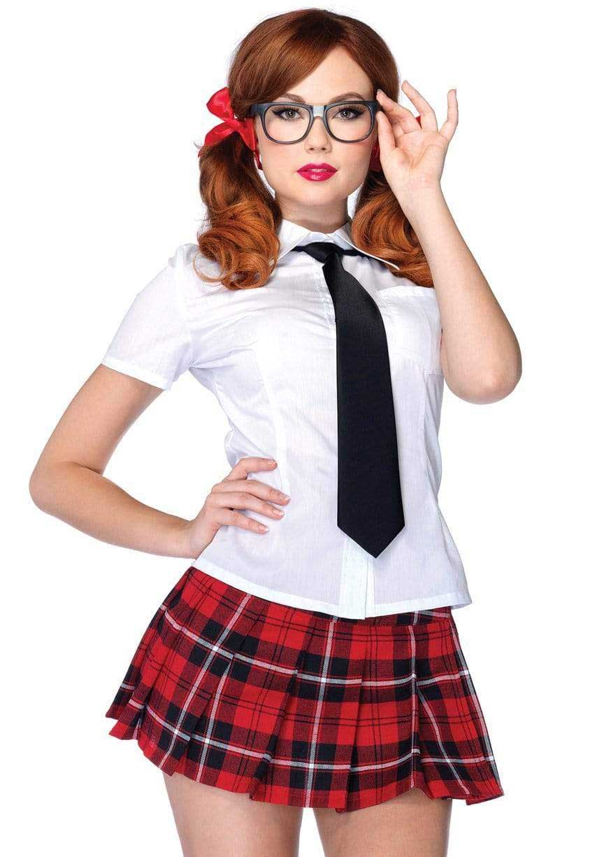 Private School Sweetie Costume - Medium - White /  Red LA-85112WHRDM