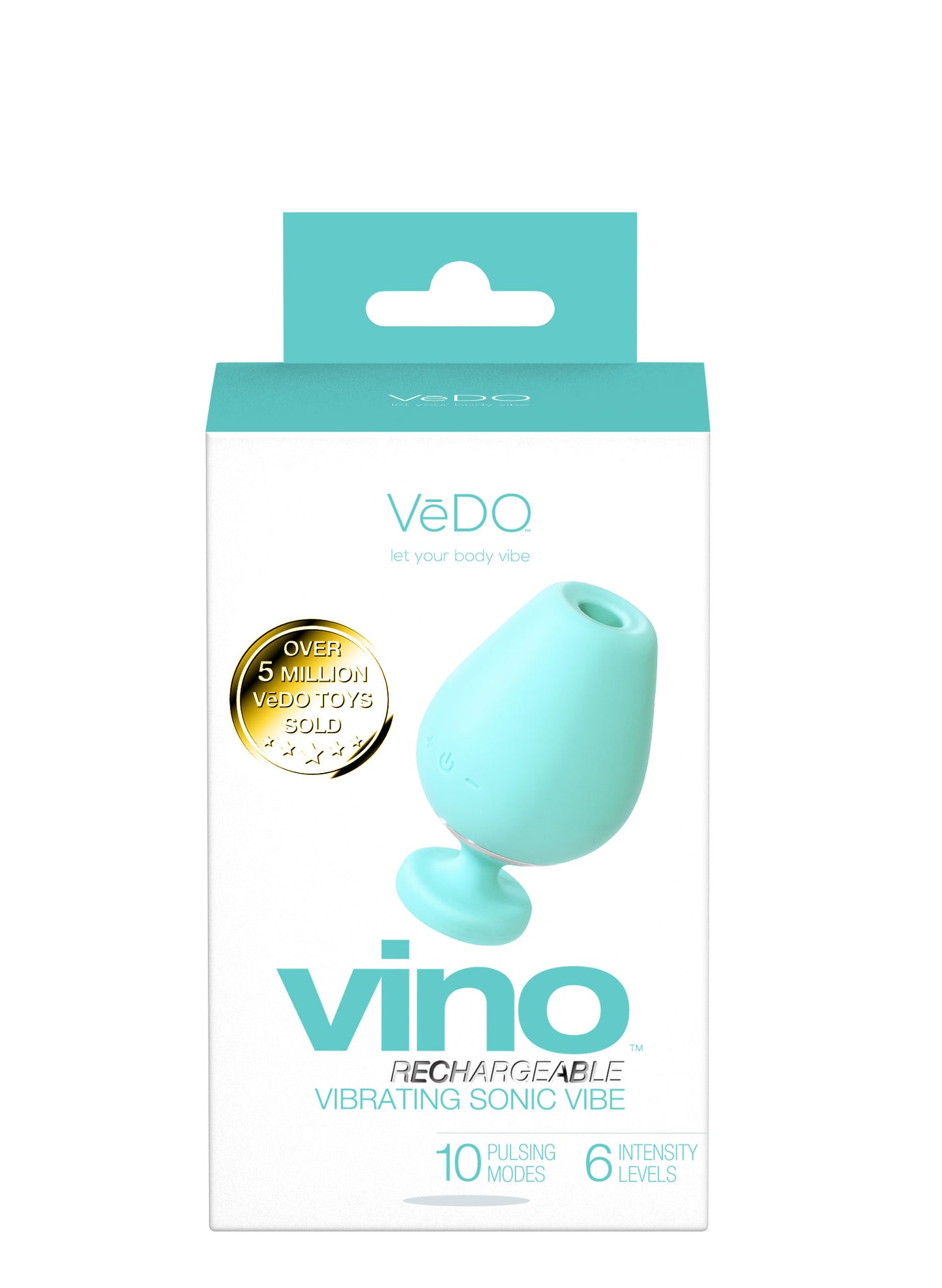 Vino Rechargeable Vibrating Sonic Vibe - Turquoise