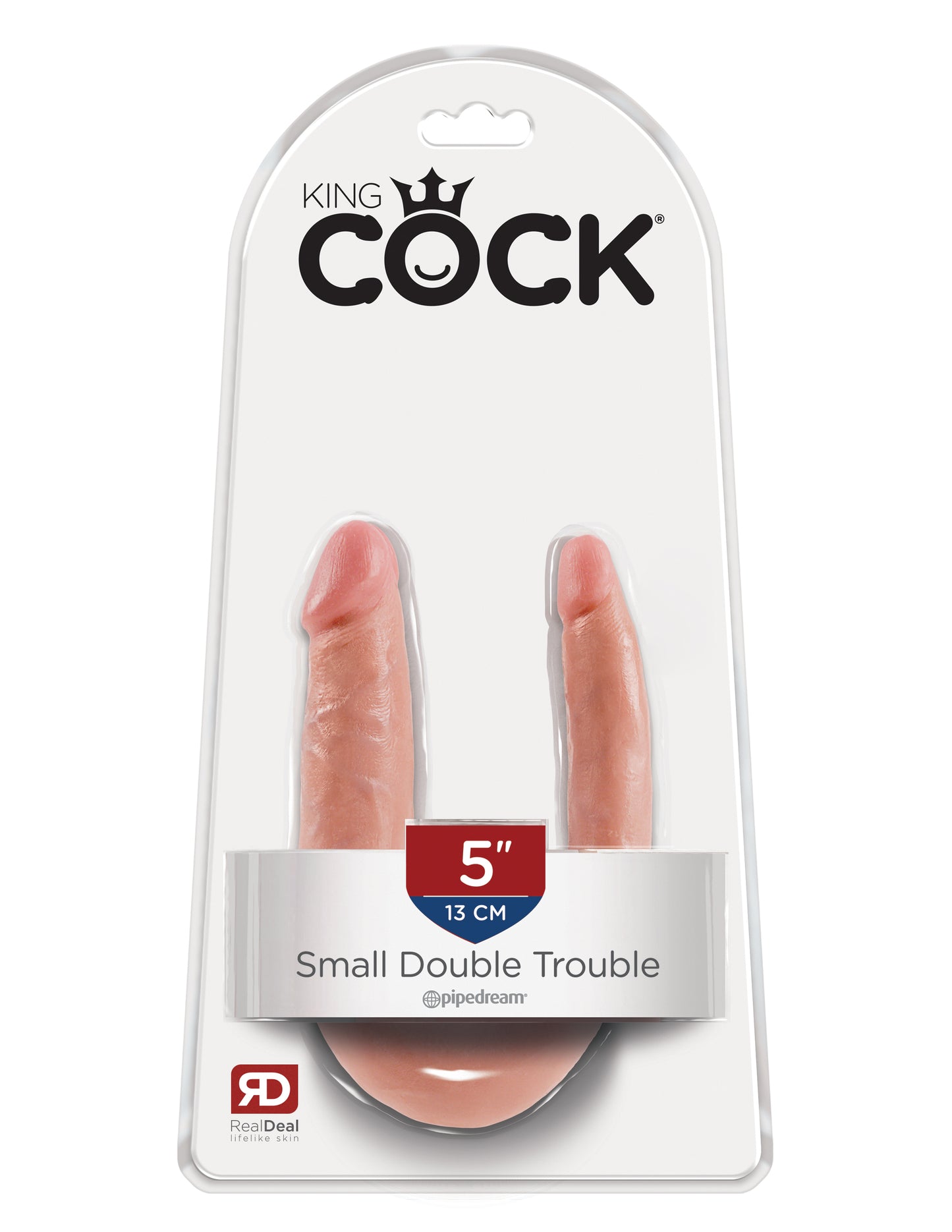 King Cock Small Double Trouble - Flesh