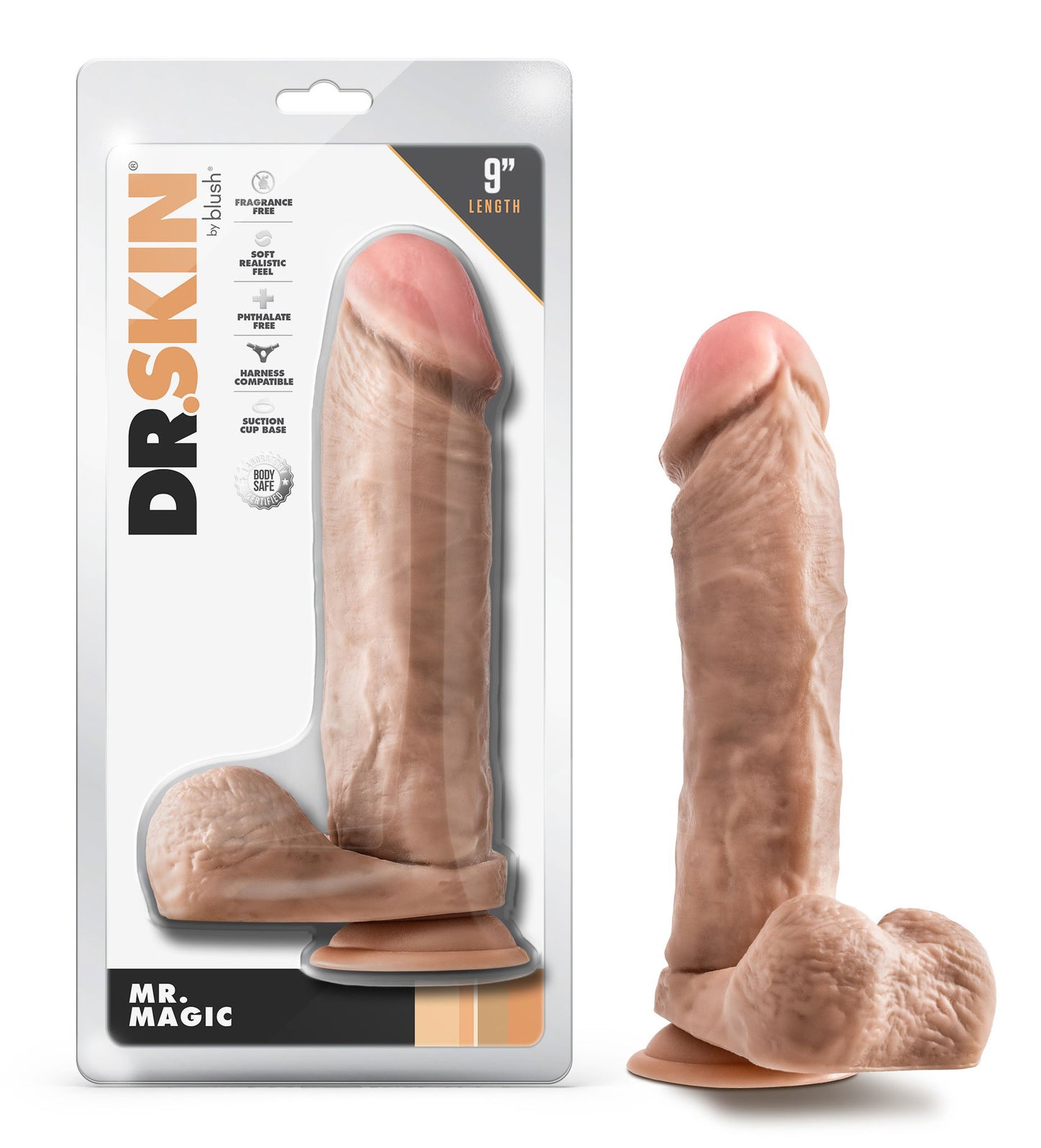 Dr. Skin - Mr. Magic - 9 Inch Dildo With Balls -  Beige