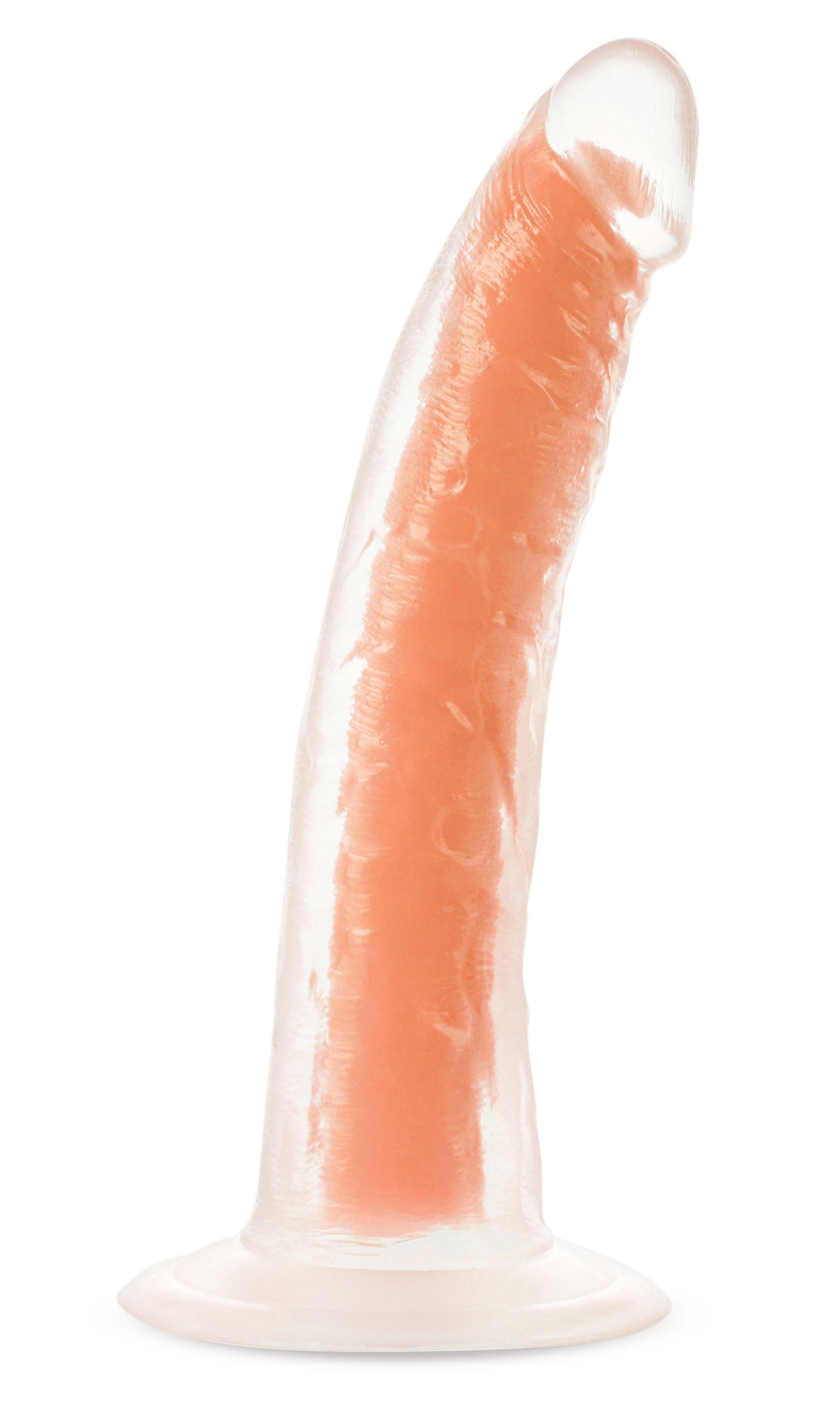 Neo Elite Glow in the Dark - Lavo - 7 Inch  Silicone Dual Density Dildo - Neon Orange